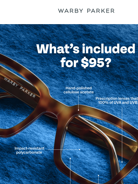 warbyparker newsletter: Here’s what $95 gets you