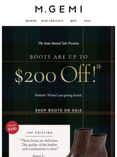 mgemi newsletter: FYI Best-Selling Boots Are Up To $200 Off