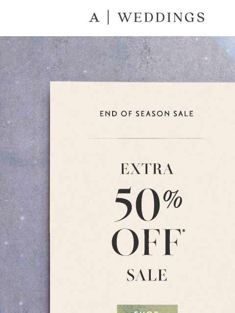 anthropologie newsletter: wifey mode ON. extra 50% OFF sale.