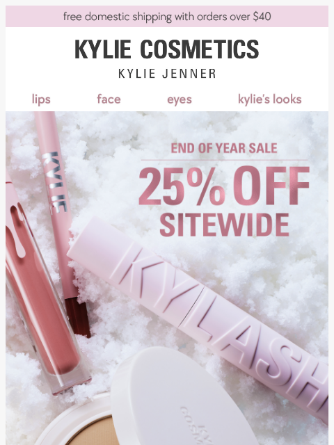 kyliecosmetics newsletter: 25% OFF best sellers & more ❣️