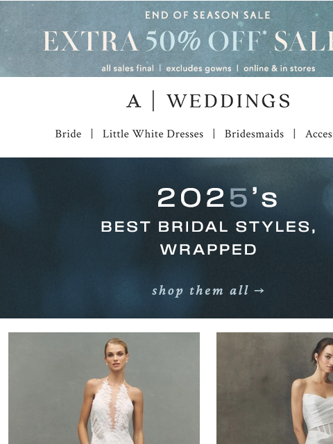 anthropologie newsletter: Extra 50% off sale. Extra joy.