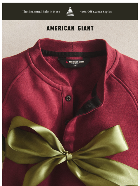 american-giant newsletter: Sweats Worth Staying In For