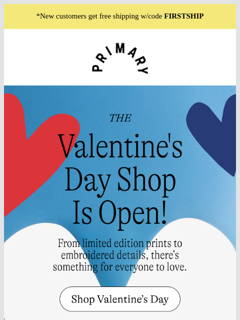 primary newsletter: The Valentine’s Day Shop is Open!
