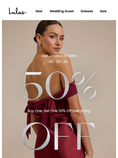 lulus newsletter: ⚠️Last Chance to BOGO 50% NYE Dresses⚠️
