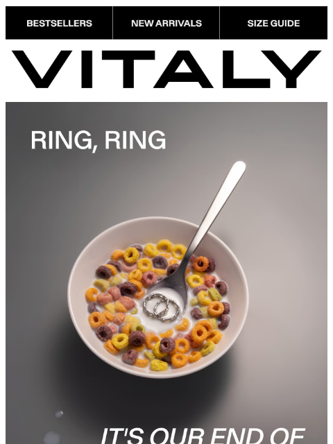 vitalydesign newsletter: RING, RING. SHOP UP TO 60% OFF.