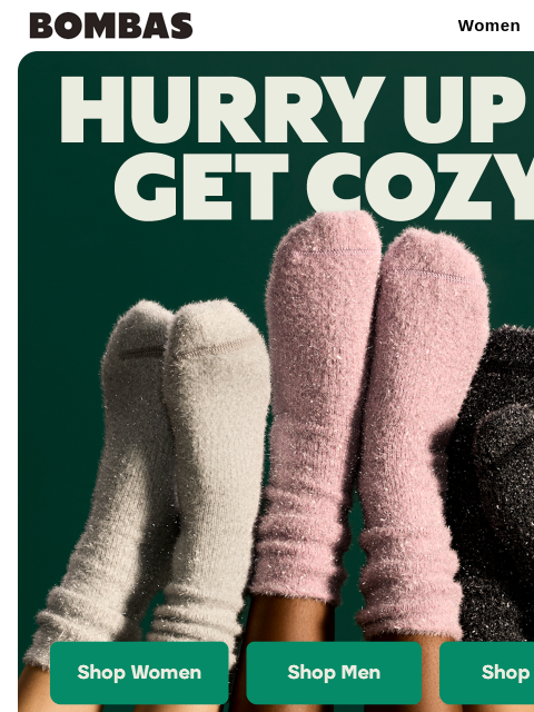 bombas newsletter: Last Call for Cozy