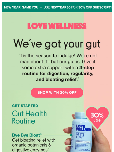 lovewellness newsletter: Your gut deserves a little love