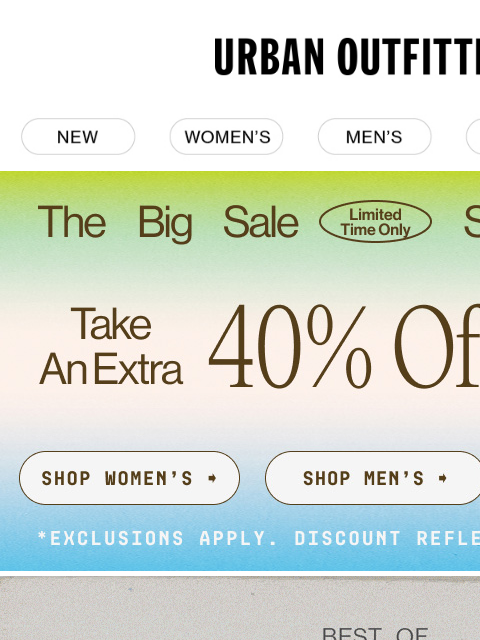 urbanoutfitters newsletter: 🏆 Best of UO Men’s