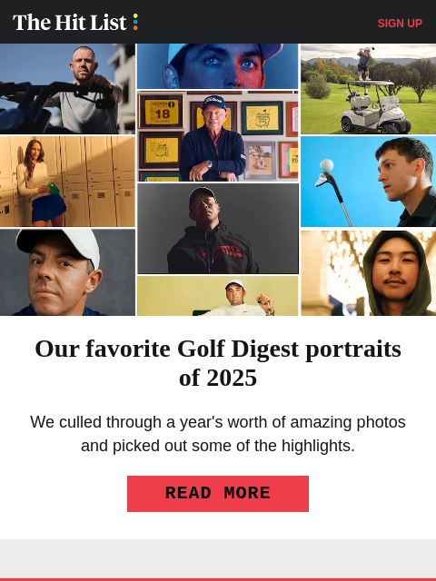 golfdigest newsletter: Our favorite Golf Digest portraits of 2025