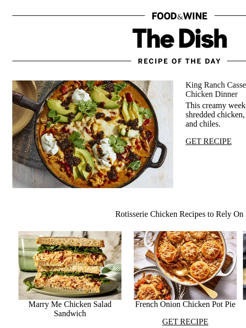 foodandwine newsletter: King Ranch Casserole