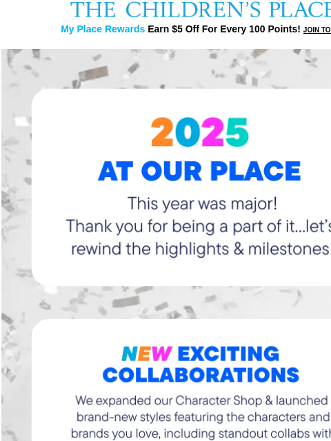 childrensplace newsletter: 2025, Wrapped ✨