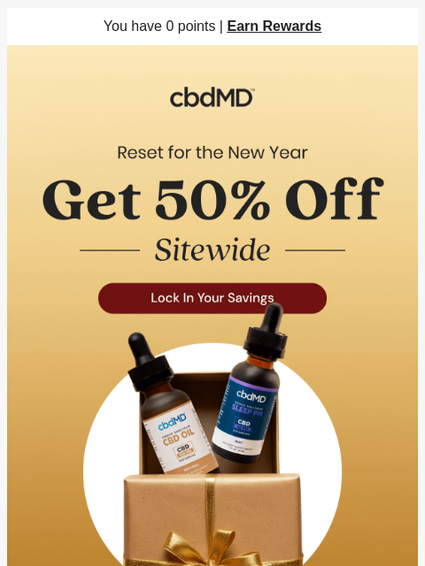 cbdmd newsletter: Don't Miss 50% Off for the New Year