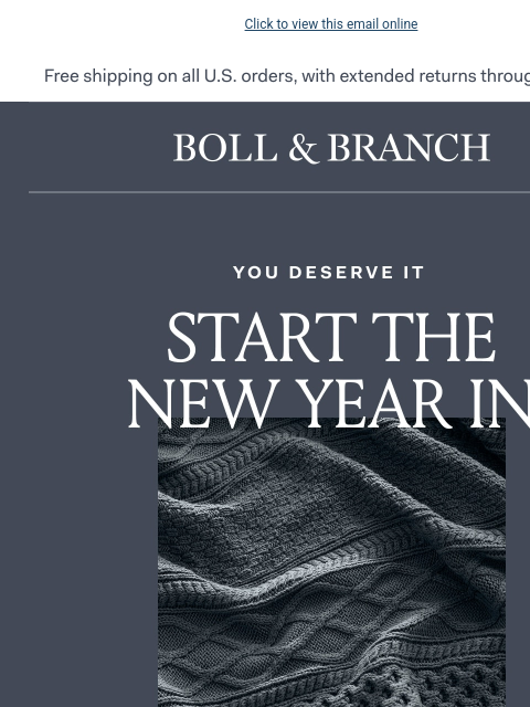 bollandbranch newsletter: For You: Up to 30% off your sleep reset 😴