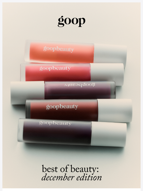 goop newsletter: best of beauty: december