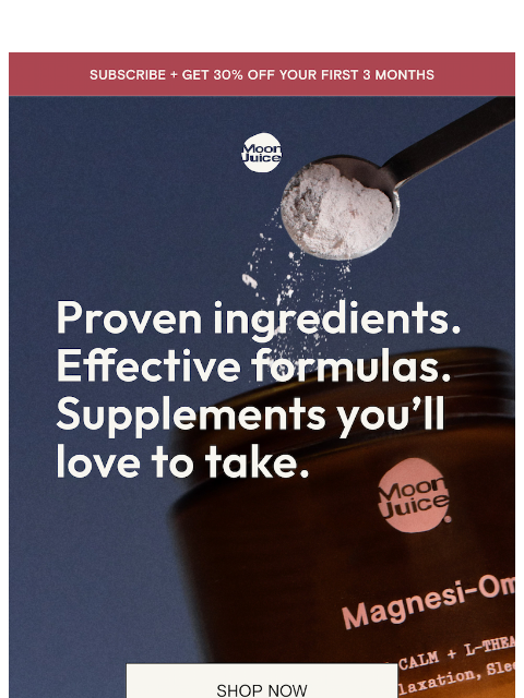 moonjuice newsletter: put your health back in focus