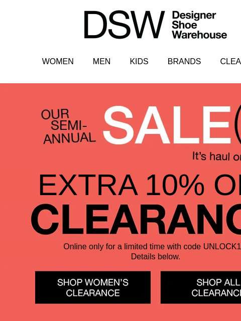 dsw newsletter: NEW! CLEARANCE! DROPS!