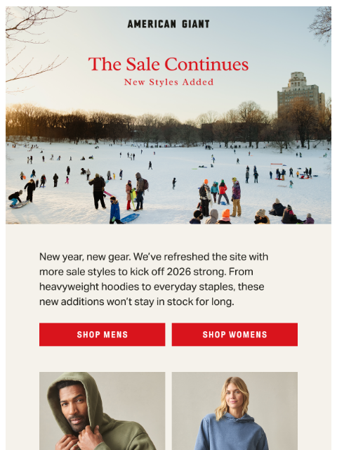 american-giant newsletter: New Sale Styles Just Added!