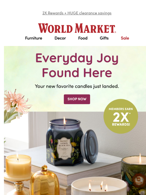 emailworldmarket newsletter: JUST IN: Little luxuries you’ll ❤️
