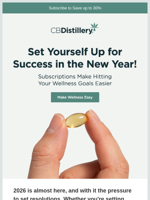 thecbdistillery newsletter: Are You Ready for the New Year?