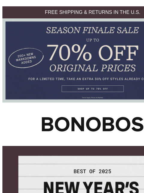 bonobos newsletter: 2025’s Best Sellers