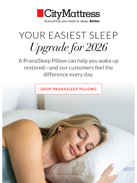 citymattress newsletter: Your Easiest New Year Sleep Upgrade