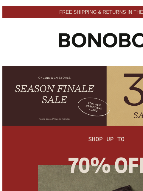 bonobos newsletter: The Pants Starter Pack: Up to 70% Off