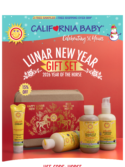 californiababy newsletter: 15% Off: NEW 2026 Lunar New Year Gift 🐎