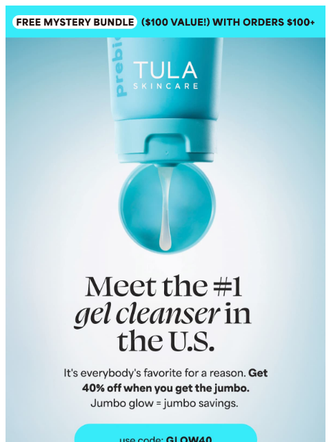 tula newsletter: "I tried this cleanser and now I'm a believer"