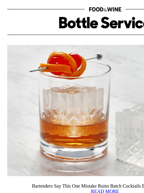 foodandwine newsletter: This One Mistake Ruins Batch Cocktails Every Singl...