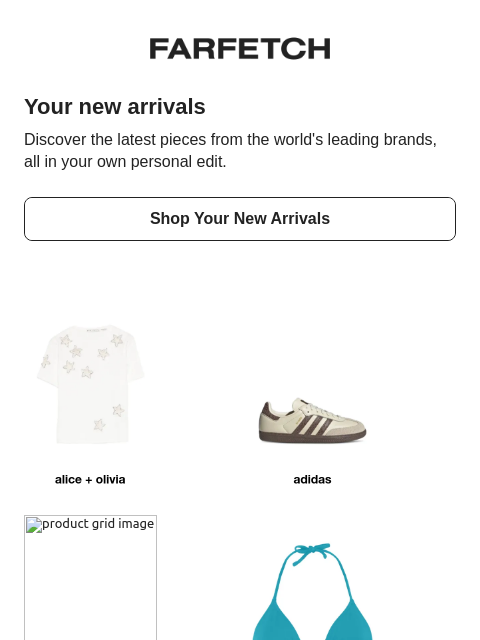 farfetch newsletter: New in: your personal edit