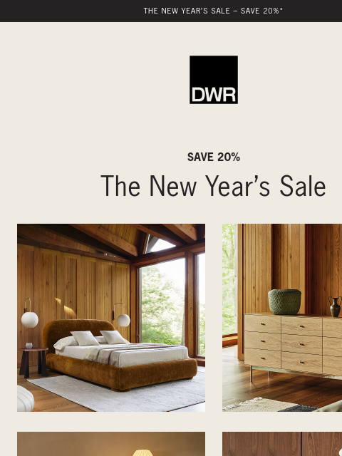 dwr newsletter: The New Year’s Sale starts today: Save 20%