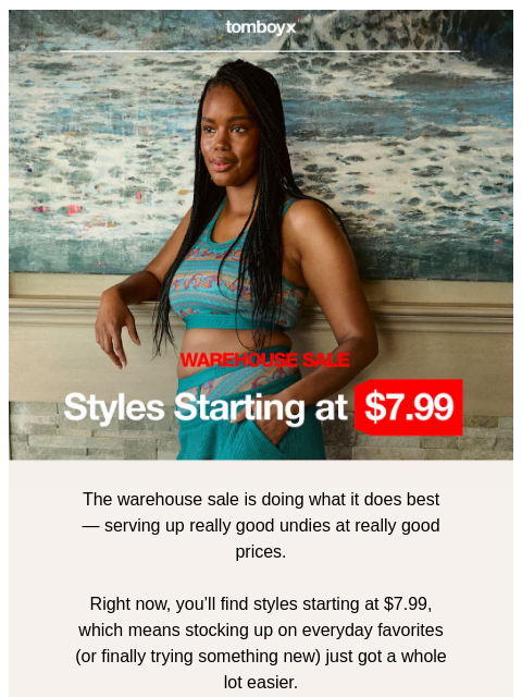 tomboyx newsletter: Undies from $7.99? Don’t mind if we do