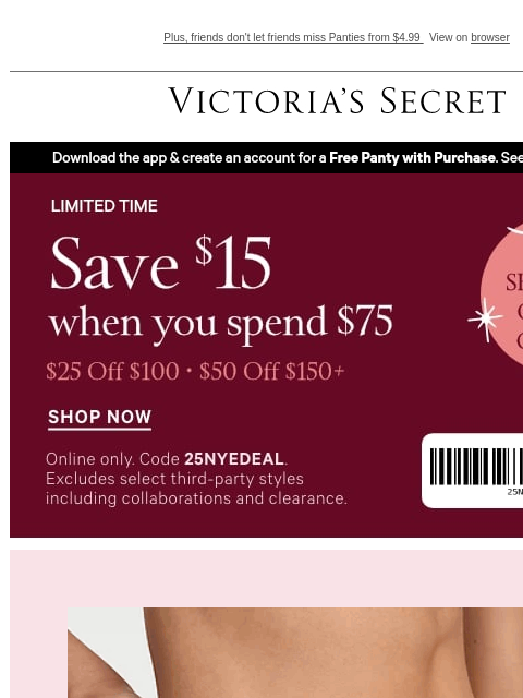 victoriassecret newsletter: More for Less: Shop & Save up to $50