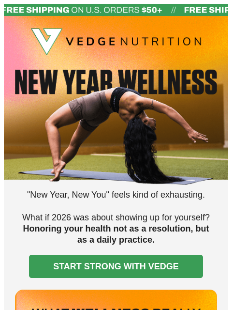 vedgenutrition newsletter: 🌱 Resolution Revolution