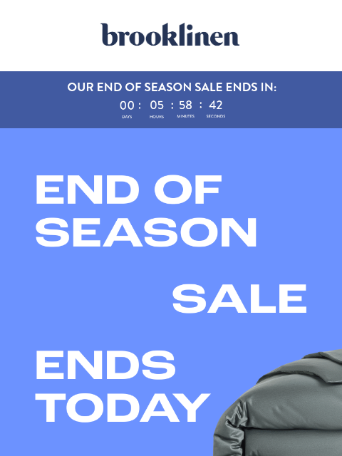brooklinen newsletter: Last Chance to Shop UP TO 75% OFF