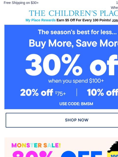 childrensplace newsletter: The Buy More Save More Event is 🔛