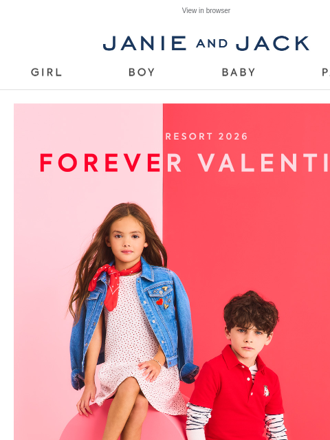 janieandjack newsletter: Discover our Valentine's Day collection