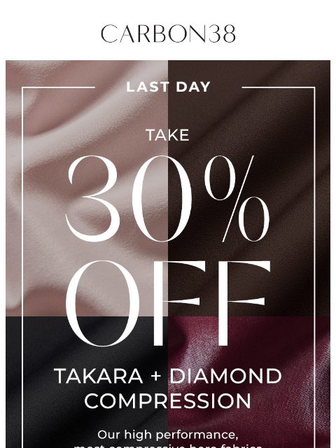 carbon38 newsletter: Celebrate with 30% off