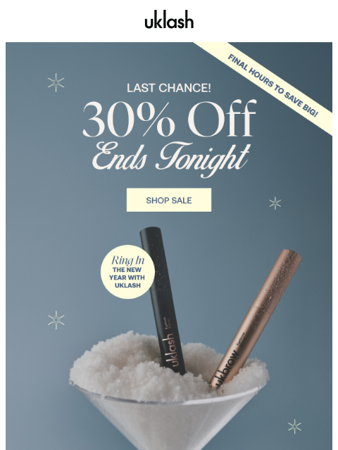 uklash newsletter: 🚨 ENDS TONIGHT: Save 30% on sets today!