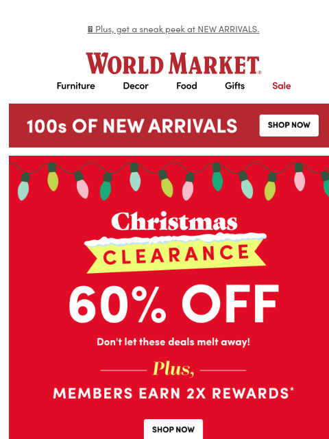 emailworldmarket newsletter: ‼️WHAT? 60% OFF + 10% in Rewards! 