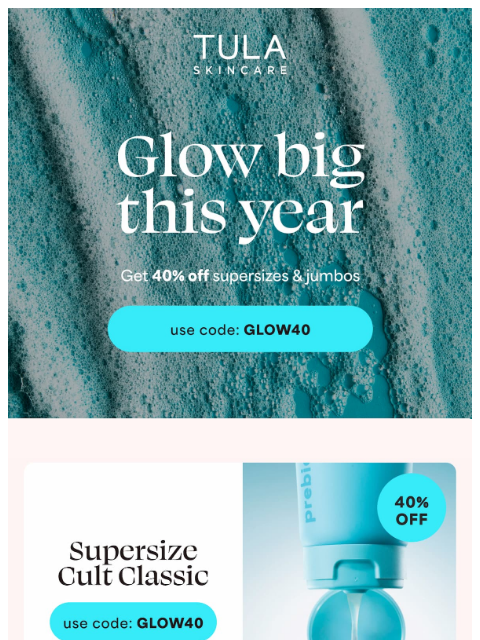 tula newsletter: 3...2...1.... 40% off ends at midnight