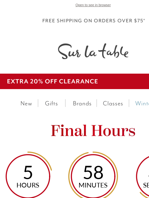 surlatable newsletter: ⏰ Time's Running Out - Save Up to 70% OFF!  