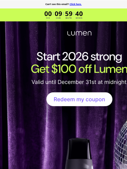 lumen newsletter: Last hours: Lumen’s End of Year sale!