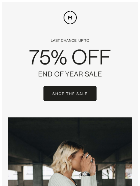 shopmoment newsletter: Last Chance for up to 75% off